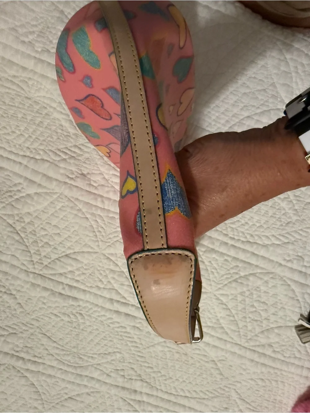 Dooney & Bourke Pink Multi-Heart Shoulder Bag